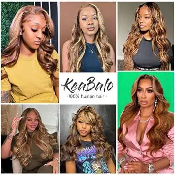 KeaBalo Honey Blonde Lace Front Wig 13x4 Body Wave 22 Inch