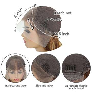 KeaBalo Honey Blonde Lace Front Wig 13x4 Body Wave 22 Inch