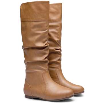Jeossy Women's Slouch Knee High Boots for All Occasions