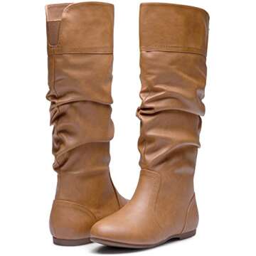 Jeossy Women's Slouch Knee High Boots for All Occasions