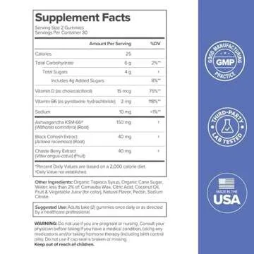 MENO Gummies for Menopause, 30 Servings (Pack of 1) - Hormone-Free Menopause Supplements for Women with Black Cohosh & Ashwagandha KSM-66 - Helps Alleviate Hot Flashes, Night Sweats, & Mood Swings