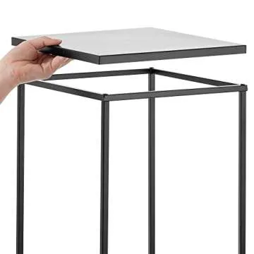 Black Plant Stand Pedestal Stand - 2 Pcs Metal Plant Stand, 31.5in Tall Flower Stand Vase Flower Holder, Wedding Centerpieces for Table, Corner Planter Pot Rack for Living Room, Home, Patio Decor