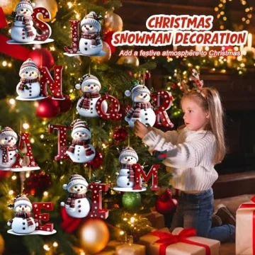 Personalized Snowman Ornaments for Christmas Cheer