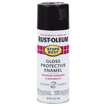 Rust-Oleum Stops Rust Spray Paint - 12 oz Gloss Black
