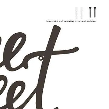 Lavish Home Home Decor Wall Sign - Home Sweet Home Decorative 3D Word Art Wall Decor - Modern Rustic...