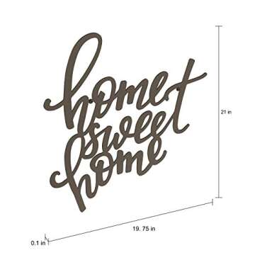 Lavish Home 3D Decorative Wall Sign - Home Sweet Home