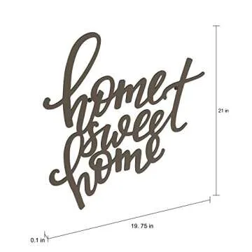 Lavish Home 3D Decorative Wall Sign - Home Sweet Home