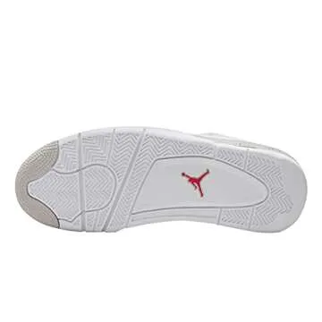Nike Men's Air Jordan 4 Retro White Oreo, White/Tech Grey/Black/Fire Red, 7.5