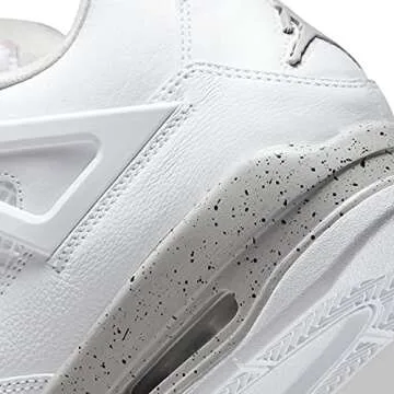 Nike Men's Air Jordan 4 Retro White Oreo, White/Tech Grey/Black/Fire Red, 7.5