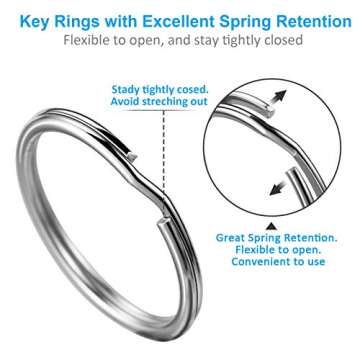 YHYZ Assorted Metal Key Rings - Durable & Versatile