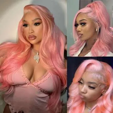 Andria HD Lace Front Wig 28" Pink Body Wave - Flawless Style