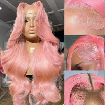 Andria HD Lace Front Wig 28" Pink Body Wave - Flawless Style