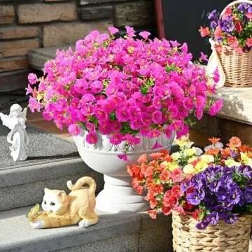 Waipfaru UV Resistant Artificial Flowers for Outdoor Decor