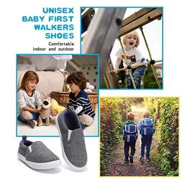 STQ KIDS Toddler Slip-on Canvas Shoes for Boys