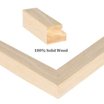 Egofine 8x10 Picture Frames Made of Solid Wood with Plexiglass, Display Pictures 4x6/5x7 with Mat or...