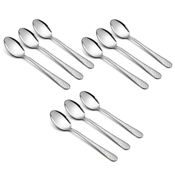 HaWare 9-Piece Mini Stainless Steel Kids Spoons Set for Self Feeding, Toddler Utensils