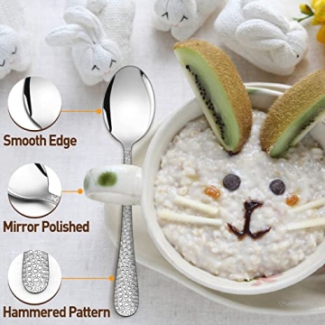 9-Piece Kids Stainless Steel Spoons Set for Toddlers