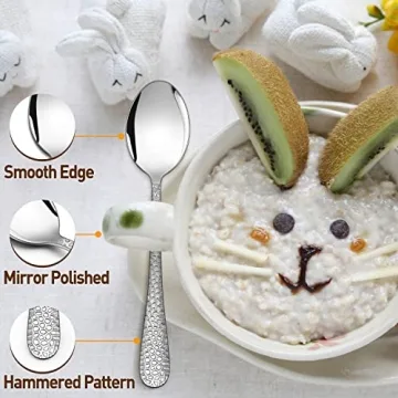 9-Piece Kids Stainless Steel Spoons Set for Toddlers