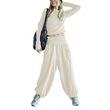 Megfie Women’s Lounge Sets: Chic Long Sleeve Cropped Tops & Wide Leg Pants