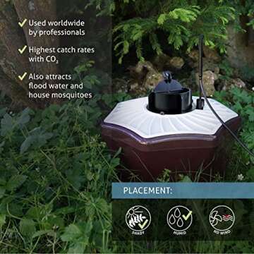 Biogents Mosquitaire CO2 Mosquito Trap - Sweetscent Mosquito Bait & CO2 Set - Effective Against All Species - Patio & Outdoor Mosquito Trap