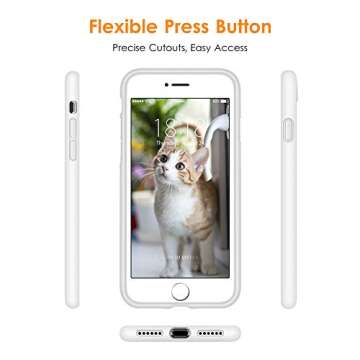 DTTO for iPhone SE Case 2020/2022, iPhone 7 8 Silicone Phone Case, [Romance Series] Shockproof Phone Case with Honeycomb Grid Cushion for Apple iPhone 7/8/SE 2020/2022, 4.7 inch, White