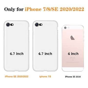 DTTO for iPhone SE Case 2020/2022, iPhone 7 8 Silicone Phone Case, [Romance Series] Shockproof Phone Case with Honeycomb Grid Cushion for Apple iPhone 7/8/SE 2020/2022, 4.7 inch, White