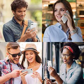 DTTO for iPhone SE Case 2020/2022, iPhone 7 8 Silicone Phone Case, [Romance Series] Shockproof Phone Case with Honeycomb Grid Cushion for Apple iPhone 7/8/SE 2020/2022, 4.7 inch, White