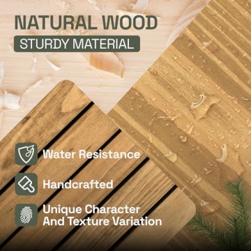 Natural Wood Floating Shelves Set of 2 - Premium Quality