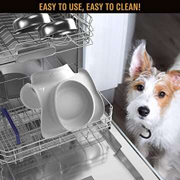 Active Pets Dog Bowl Set, Stainless Steel No Spill Mess-Proof Food & Water Dog Food Bowls with Skid Resistant Silicone Mat, Dog Bowls Small Size Dog, Medium, & Large, Pet Puppy Bowls & Dog Dishes