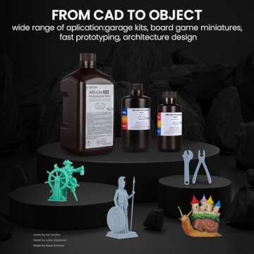 ELEGOO ABS-Like 3D Printer Resin LCD UV-Curing Resin 405nm Standard Photopolymer Resin for LCD 3D Printing Transparent 500g