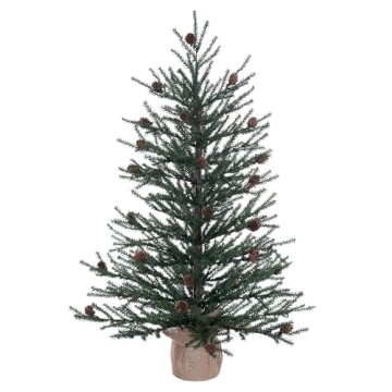 Vickerman 30" Caramel Pine Artificial Christmas Tree Unlit - 684 PVC Tips - Pine Cone Accented - Sea...