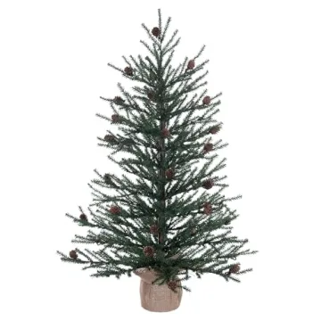 Vickerman 30" Caramel Pine Artificial Christmas Tree Unlit - 684 PVC Tips - Pine Cone Accented - Sea...