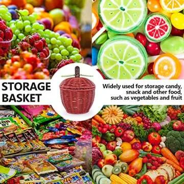 Fruit Bowls, Creative Fruit-shaped Rattan Fruit Basket, Snack Basket, Antique Vine Fruit Tray Storage Basket, Household Fruit Dish, Knitted Storage Box, Gift Packing Fruit Bowls