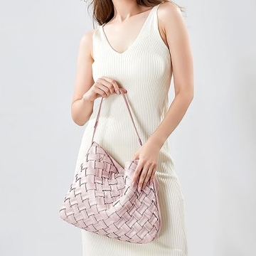 JINMANXUE Women Boston Bag - Vegan Leather Fashion Handbag