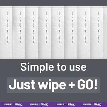 DEFOG IT Powered by Nano Magic | Reusable Anti Fog Dry Cloths | 3-Pack (up to 30 Uses) | Military-Grade Ideal for Eyeglasses Camera Lenses Goggles Face Shield, Exhale Activation, No Streaks