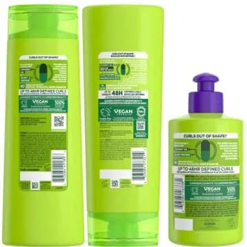 Garnier Fructis Curl Nourish Shampoo, Conditioner & Air Dry Cream Set (3 Items)