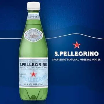 S.Pellegrino Sparkling Natural Mineral Water, 16.9 fl oz. Plastic Bottles (12 Count)