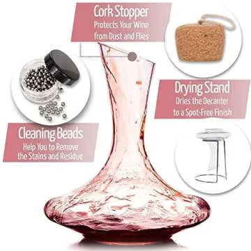 Elegant Wine Decanter with Aerator for Perfect Pouring