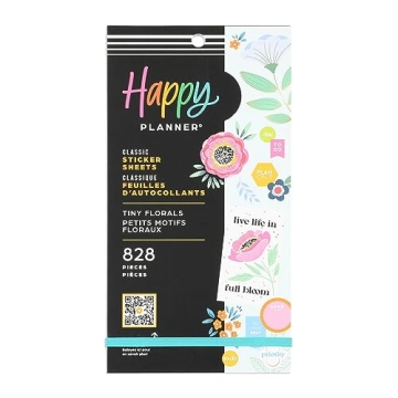 Vibrant Happy Planner Sticker Pack - 828 Multicolor Stickers for Creative Planning