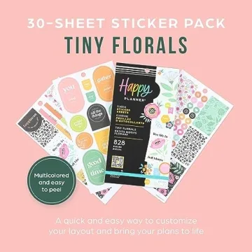 Happy Planner Sticker Pack 828 Multicolor Stickers Tiny Florals