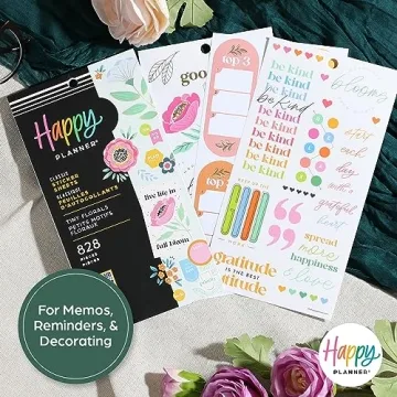 Happy Planner Sticker Pack 828 Multicolor Stickers Tiny Florals