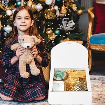 Elegant White Gift Boxes with Lids & Ribbon for Any Occasion