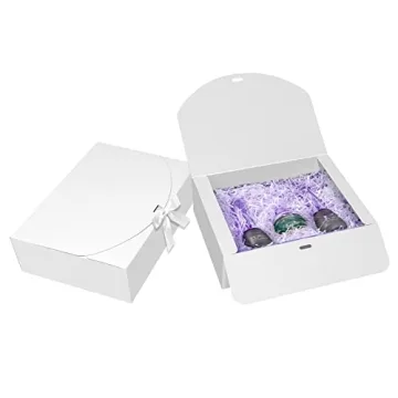 Elegant White Gift Boxes with Lids & Ribbon for Any Occasion