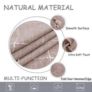 ColorBird Elegant Cotton Linen Tablecloth for Dining