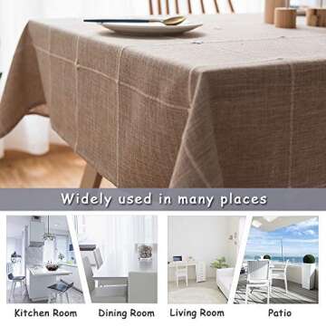ColorBird Elegant Cotton Linen Tablecloth for Dining