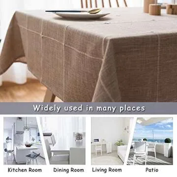 ColorBird Elegant Cotton Linen Tablecloth for Dining