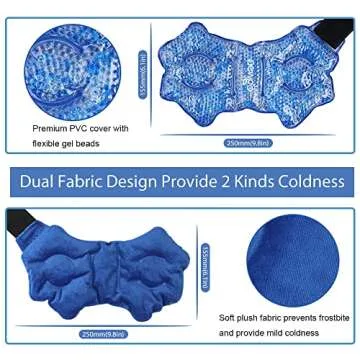 NEWGO Ice Packs for Ankle Injuries, 2 Pack Cold Wraps FSA/HSA Eligible, Gel Beads for Ankle Sprains, Aches & Pain Relief