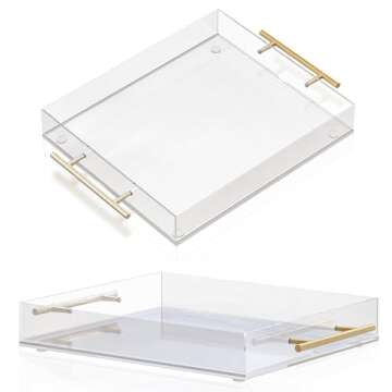 Customizable Picture Acrylic Serving Tray for Stylish Events