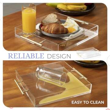 Customizable Picture Acrylic Serving Tray for Stylish Events