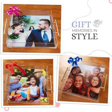 Customizable Picture Acrylic Serving Tray for Stylish Events